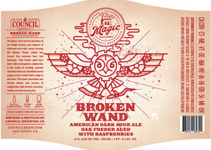 Council Brewing Co. Broken Wand Dark Sour Ale With Raspberry