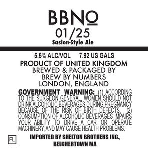 Brew By Numbers 01/25 February 2017