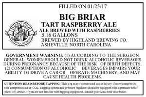 Highland Brewing Co. Big Briar February 2017