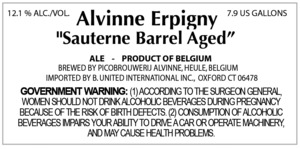 Alvinne Erpigny Sauterne Barrel Aged February 2017