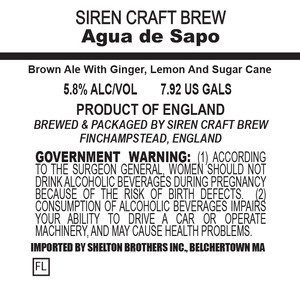 Siren Craft Brew Agua De Sapo