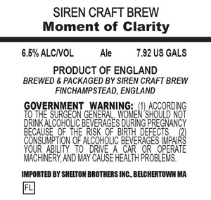 Siren Craft Brew Moment Of Clarity