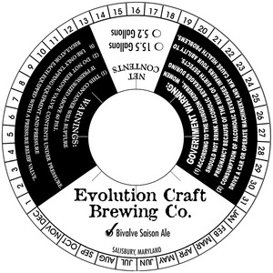 Evolution Craft Brewing Compnay Bivalve Saison Ale