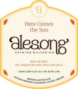 Here Comes The Sun Biere De Mars Dry-hopped Ale With Citrus February 2017