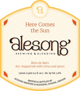 Here Comes The Sun Biere De Mars Dry-hopped Ale With Citrus