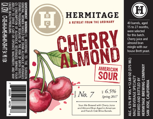Hermitage Brewing Cherry Almond American Sour March 2017