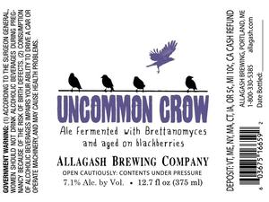 Allagash Brewing Company Uncommon Crow