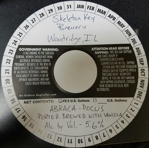 Skeleton Key Brewery Abraca-pocus Vanilla Porter February 2017