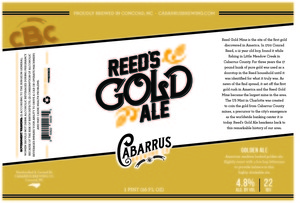 Cabarrus Brewing Co Reed's Gold Ale February 2017