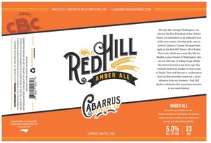 Cabarrus Brewing Co Red Hill Amber Ale February 2017