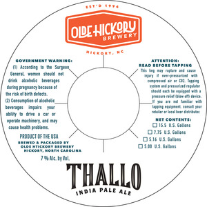 Olde Hickory Brewery Thallo February 2017