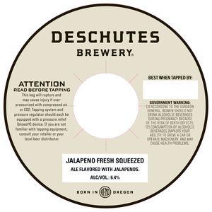 Deschutes Brewery Jalapeno Fresh Squeezed February 2017