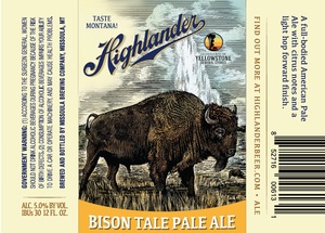 Highlander Highlander Bison Tale Pale Ale February 2017