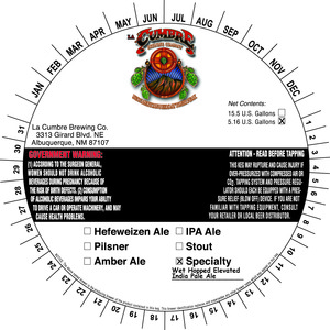La Cumbre Brewing Co. Wet Hopped Elevated India Pale Ale