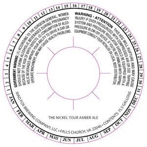 Mad Fox Brewing Company Nickel Tour Amber