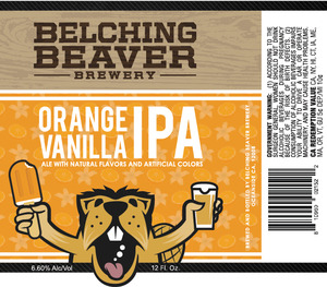 Belching Beaver Brewery Orange Vanilla IPA February 2017