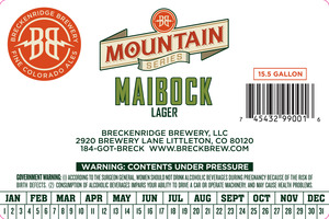 Breckenridge Brewery, LLC Mountain Series Maibock