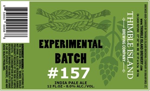 Thimble Island Brewing Company Experimental Batch #157