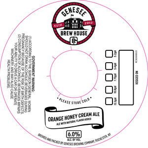 Genesee Brew House Orange Honey Cream Ale