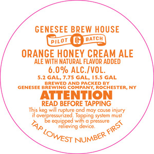 Genesee Brew House Orange Honey Cream Ale