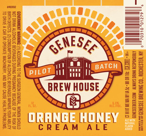 Genesee Brew House Orange Honey Cream Ale February 2017