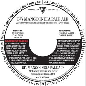 Bj's Mango India Pale Ale February 2017