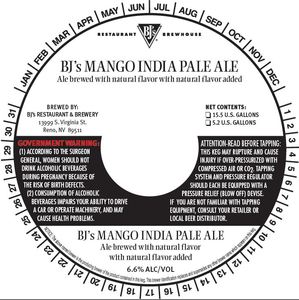 Bj's Mango India Pale Ale February 2017