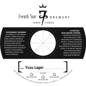 7venth Sun Brewery Yuzu Lager February 2017
