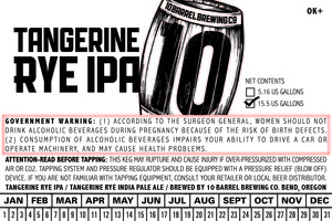 10 Barrel Brewing Co. Tangerine Rye IPA