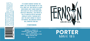 Fernson Brewing Company Porter February 2017