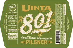 Uinta Brewing Company 801 - Dry Hopped February 2017