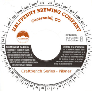 Halfpenny Brewing Company German Pilsner Craftbench Series Pilsner