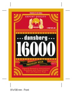 Dansberg Dansberg 16000 Premium Beer