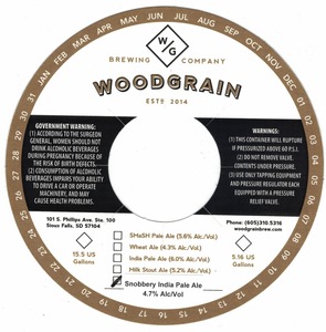 Woodgrain Brewing Company Snobbery India Pale Ale February 2017