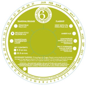 West Sixth Brewing Belgian-style Blonde February 2017