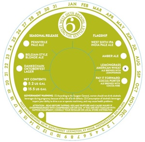 West Sixth Brewing Lemongrass American Wheat February 2017