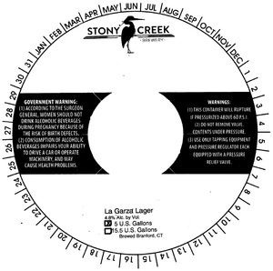 Stony Creek Brewery La Garza Lager February 2017