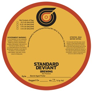 Standard Deviant Brewing Barrel-aged Porter