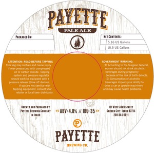 Payette Pale Ale February 2017