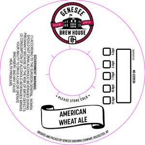 Genesee Brew House American Wheat Ale February 2017