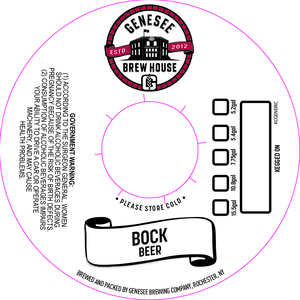 Genesee Brew House Bock Beer February 2017