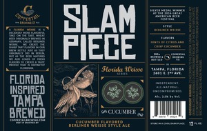 Coppertail Brewing Co LLC Slam Piece Cucumber Berliner