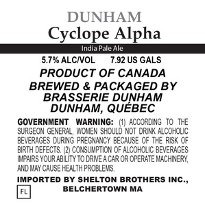 Brasserie Dunham Cyclope Alpha