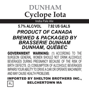 Cyclope Iota Brasserie Dunham February 2017