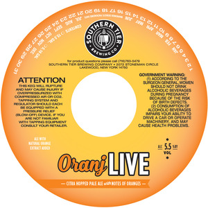 Southern Tier Brewing Co Oranj Live