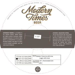 Modern Times Ice With Lime February 2017