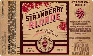 Essential Hops Brewing Strawberry Blond March 2017