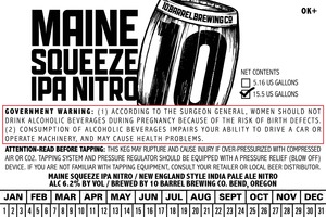 10 Barrel Brewing Co. Maine Squeeze IPA Nitro