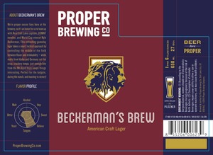Proper Brewing Co. Beckerman's Brew
