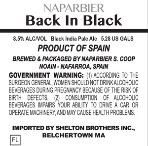 Naparbier Back In Black March 2017